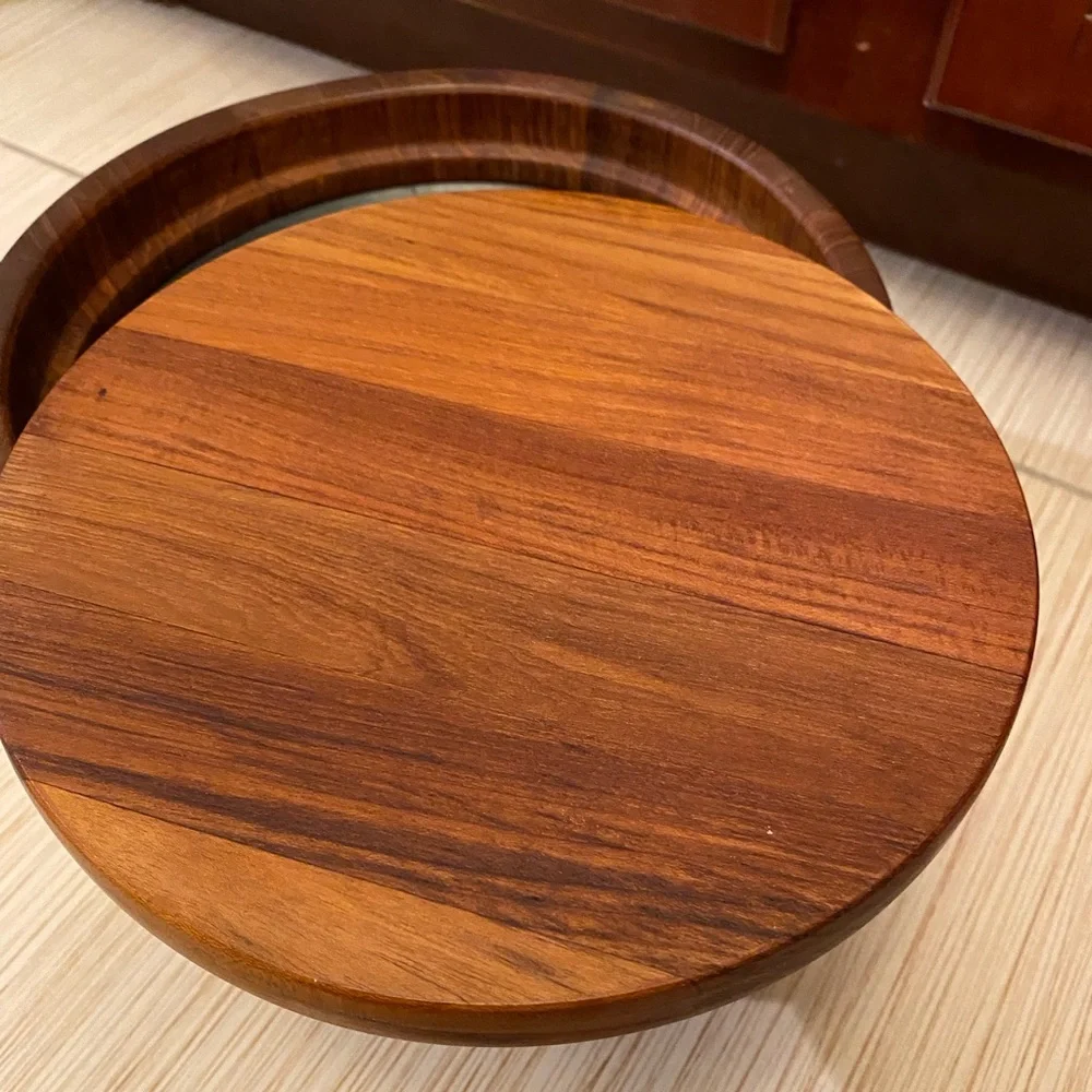 DANSK VINTAGE TEAK ICE BUCKET DESIGN JENS HARALD QUISTGAARD MCM